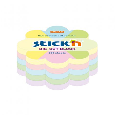 Karteczki samoprzylepne Stick'n 67x67mm, 250szt Kwiatek pastelowy
